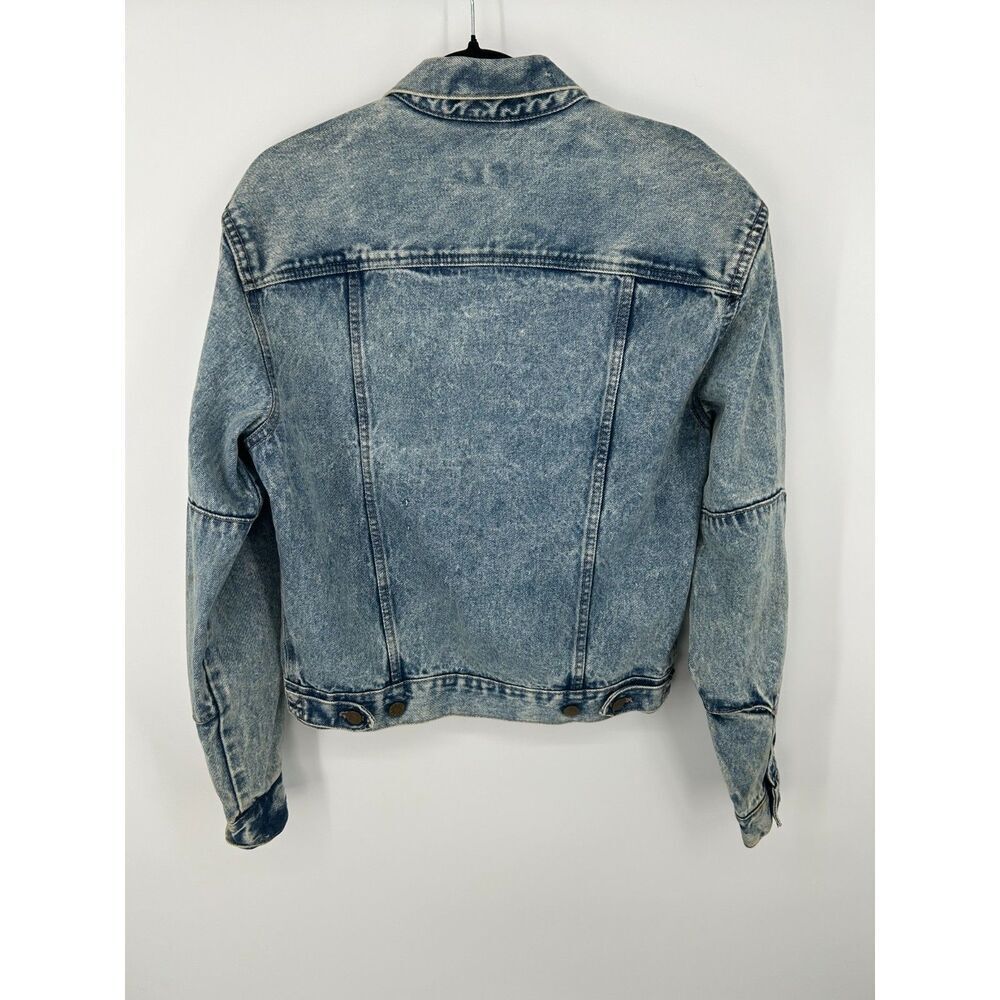 Vtg Calvin Klein Denim Trucker Jacket Blue Jean Classic Style USA made Medium - Picture 4 of 5